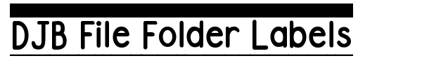 DJB File Folder Labels font preview